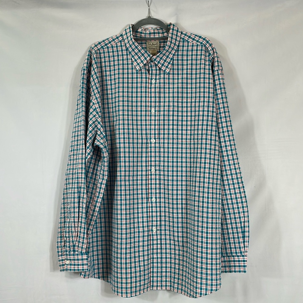 L.L. Bean Long Sleeve Button Down Shirt XXL 100% Cotton EUC